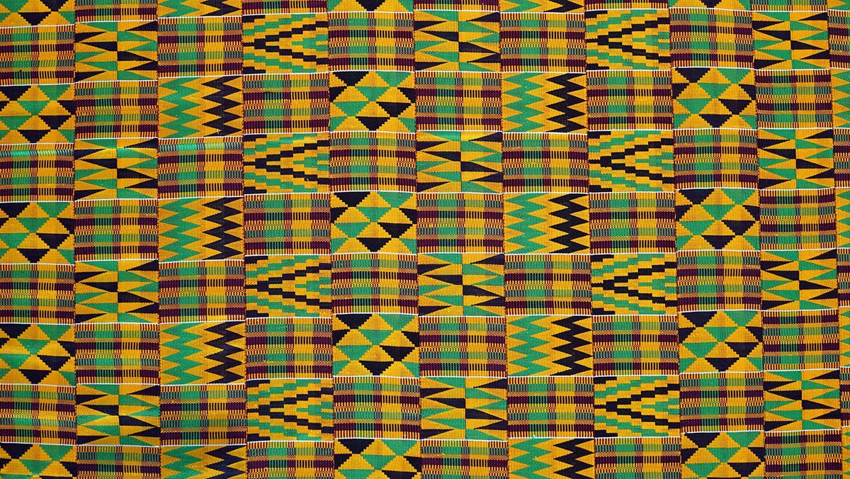 WK132-Q - Handwoven Ashanti Kente Cloth from Ghana | 2-piece Queen Set