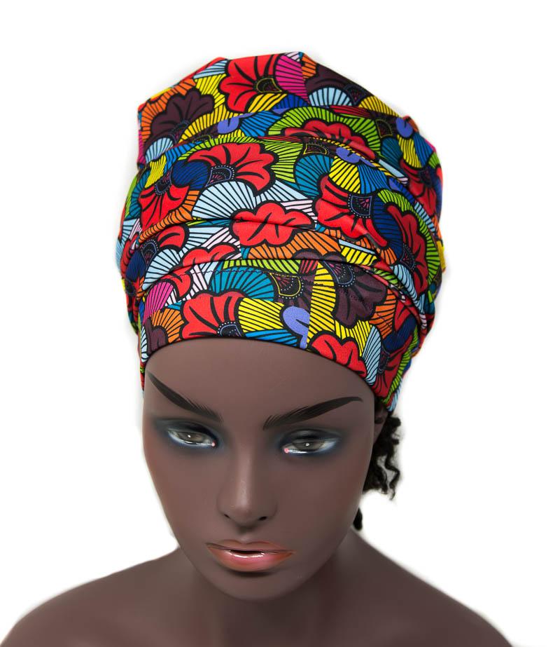 Tubular Stretch headwrap/Multi colored Stretch Scarf/African fabric Stretch SHT02 - Tess World Designs