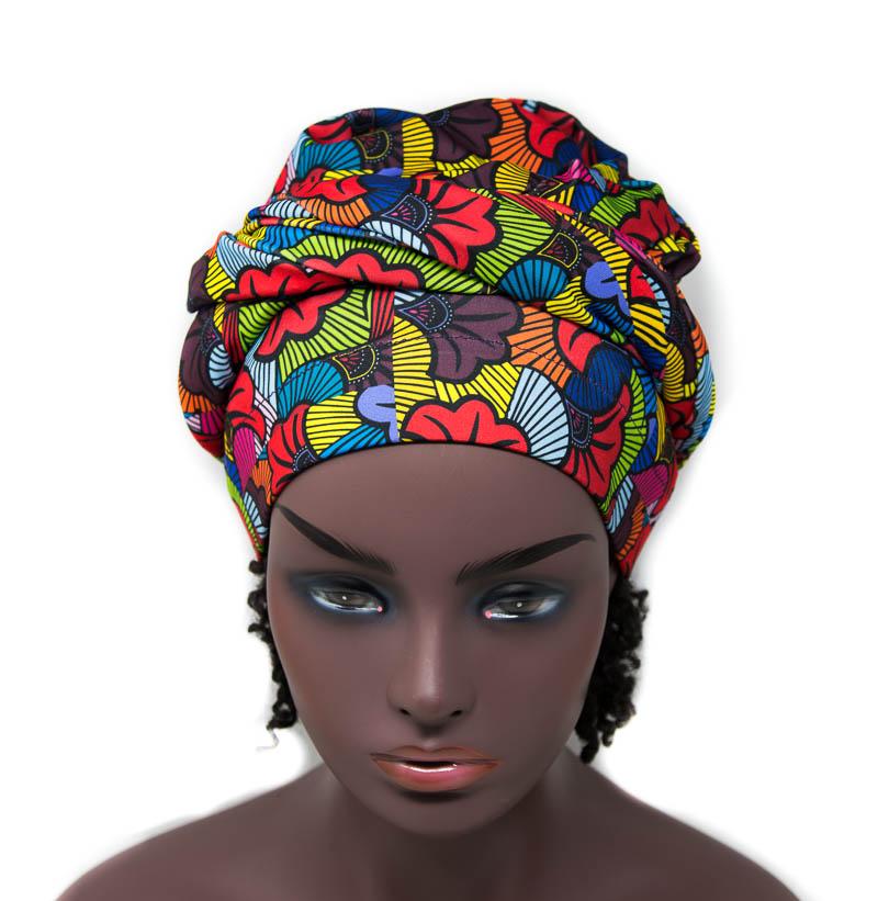 Tubular Stretch headwrap/Multi colored Stretch Scarf/African fabric Stretch SHT02 - Tess World Designs