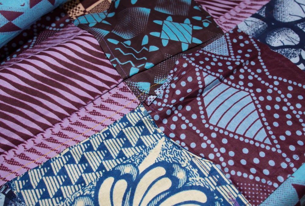Patchwork African fabric Head wraps, African headwraps / HT359 - Tess World Designs