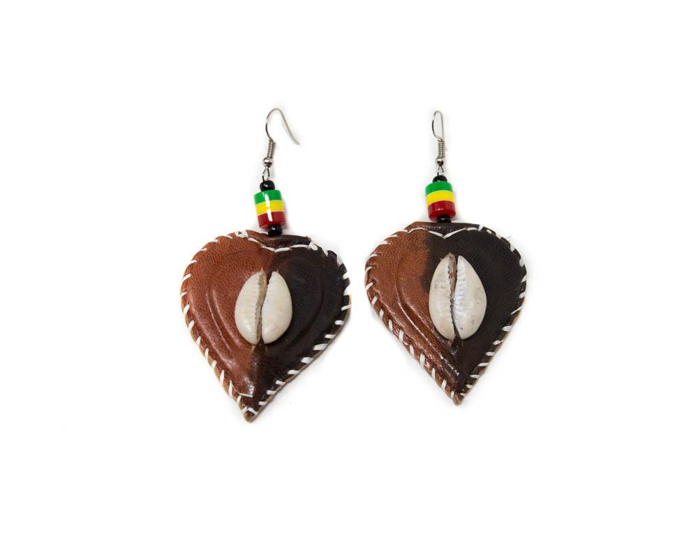 Cowrie African jewelry | Handcrafted African Earring, Wooden -JW13 - Tess World Designs