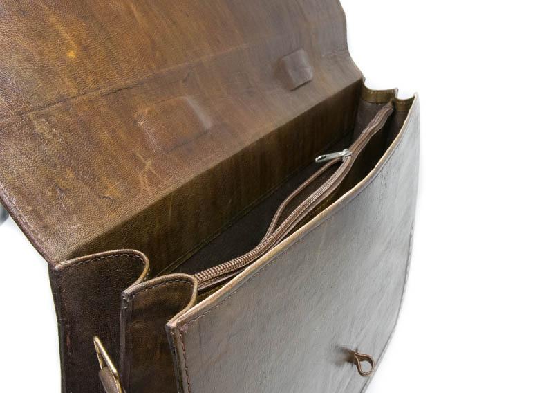 Vintage Brown Leather Shoulder Bag handmade Genuine Leather 