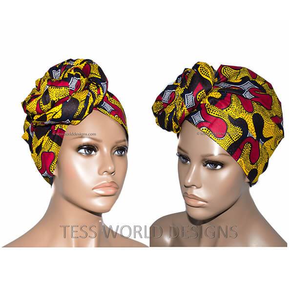 African Print headwraps, Abstract HT99 - Tess World Designs